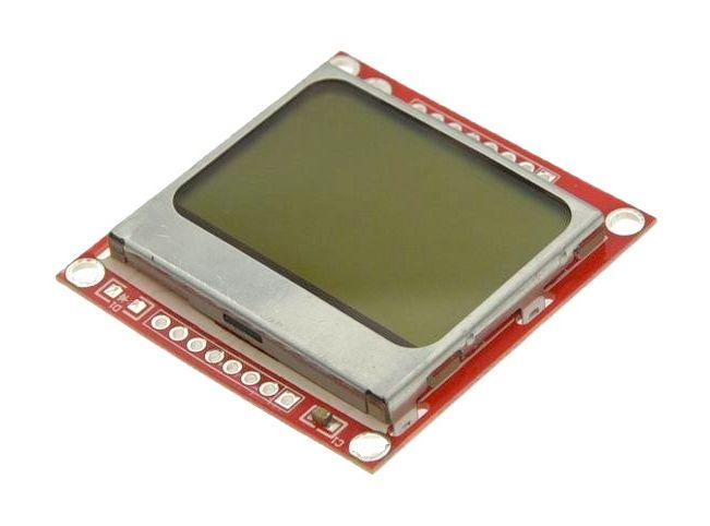 Display LCD 84x48 pixels 1.6" rood PCD8544